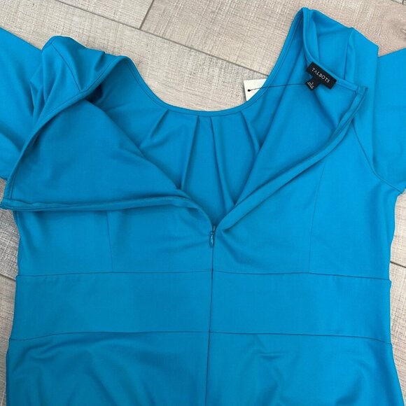 TALBOTS WOMENS ICE BLUE DRESS NEW SIZE LARGE - Picture 4 of 8